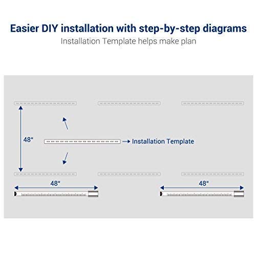 FLEXIMOUNTS 2-Piece Overhead Garage Storage Rack Set w/Hooks Adjustable Ceiling Storage Racks, 96" Length x 48" Width x 40" Height, 2 Sets, Black FLEXIMOUNTS