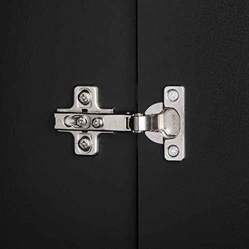 Prepac Elite Functional 2-Piece Garage Cabinets and Storage System Set J, Simplistic Garage Closet Shop Cabinets 16" D x 64" W x 65" H, Black, Prepac