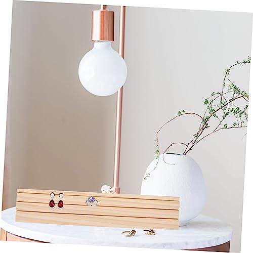 Holibanna jewelry display stand Bracelet Holder Shelves Wood Showcase Portable Earring Display Holder Merchandise Solid Organizer Unfinished Ring Holibanna