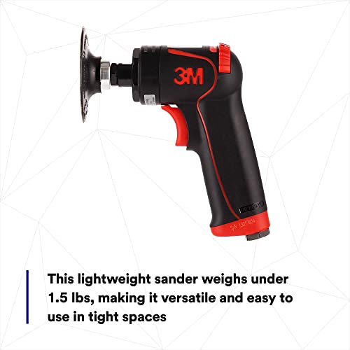 3M Pistol Grip Disc Sander, 33577, 18,000 RPM, 50mm and 75mm, 1 per box, Automotive Tool for Abrasive Disc Grinding, Weld Cleanup, Paint-Stripping 3M