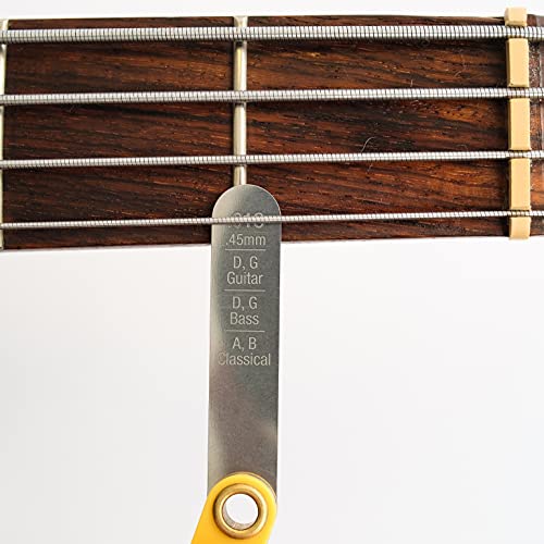 MusicNomad Precision Nut Height Slotting Gauge Tool (MN601), Silver MusicNomad