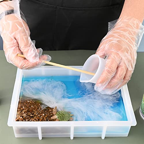 Large Rectangular Resin Silicone Mold,Bookends Resin Molds, Crystal Epoxy Casting Resin Molds for Flowers Preservation,Office Home Decoration, Sakolla