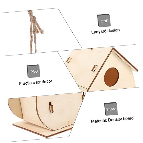 Abaodam 1 Set Bird House Crafts for Kids Ages 4-8 Unfinished Wood Birdhouse Paint Your Birdhouse Easter Crafts for Kids Ages 8-12 Hanging Birdhouse Abaodam