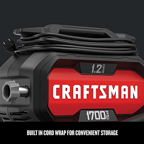 Craftsman Electric Pressure Washer, Cold Water, 1700-PSI, 1.2-GPM, Corded (CMEPW1700) Craftsman