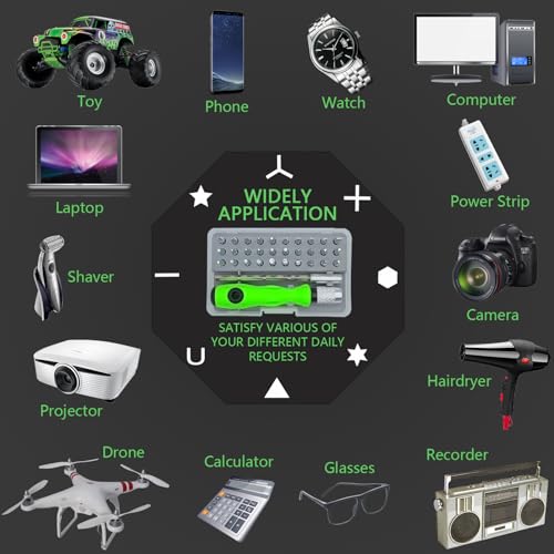 SOWINOS Mini Screwdriver Set, Small Screwdriver Set, 30 Precision Screwdrivers Bit Including Torx Triangle Heads and a Case, Repair Tools Kit for SOWINOS