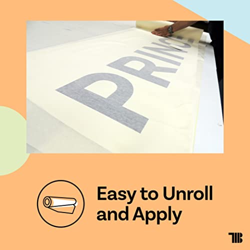 12" x 100' Roll of Paper Transfer Tape for Vinyl, Made in America, Premium-Grade Transfer Paper for Vinyl with Layflat Adhesive for Cricut Vinyl TapeManBlue