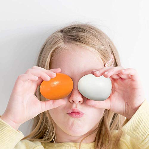 Sportsvoutdoors 6PCS Egg Kitchen Toys, Wooden Toy Food, Kids Play Food Cooking DIY Kitchen Pretend Play Food Set, Easter Eggs sportsvoutdoors