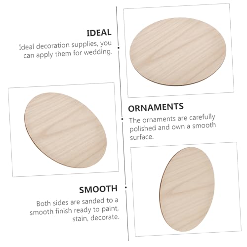 TEHAUX 9Pcs Painted Round Wood Chips Unfinished Wood Rounds Unfinished Wooden Circle Centerpieces Rustic Circle Wood disc Easter Wood Embellishment TEHAUX