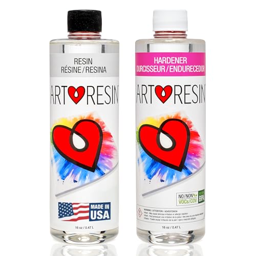ArtResin - Epoxy Resin - Clear - Non-Toxic - 32 oz (16 oz Resin + 16 oz Hardener) (946 ml) ArtResin