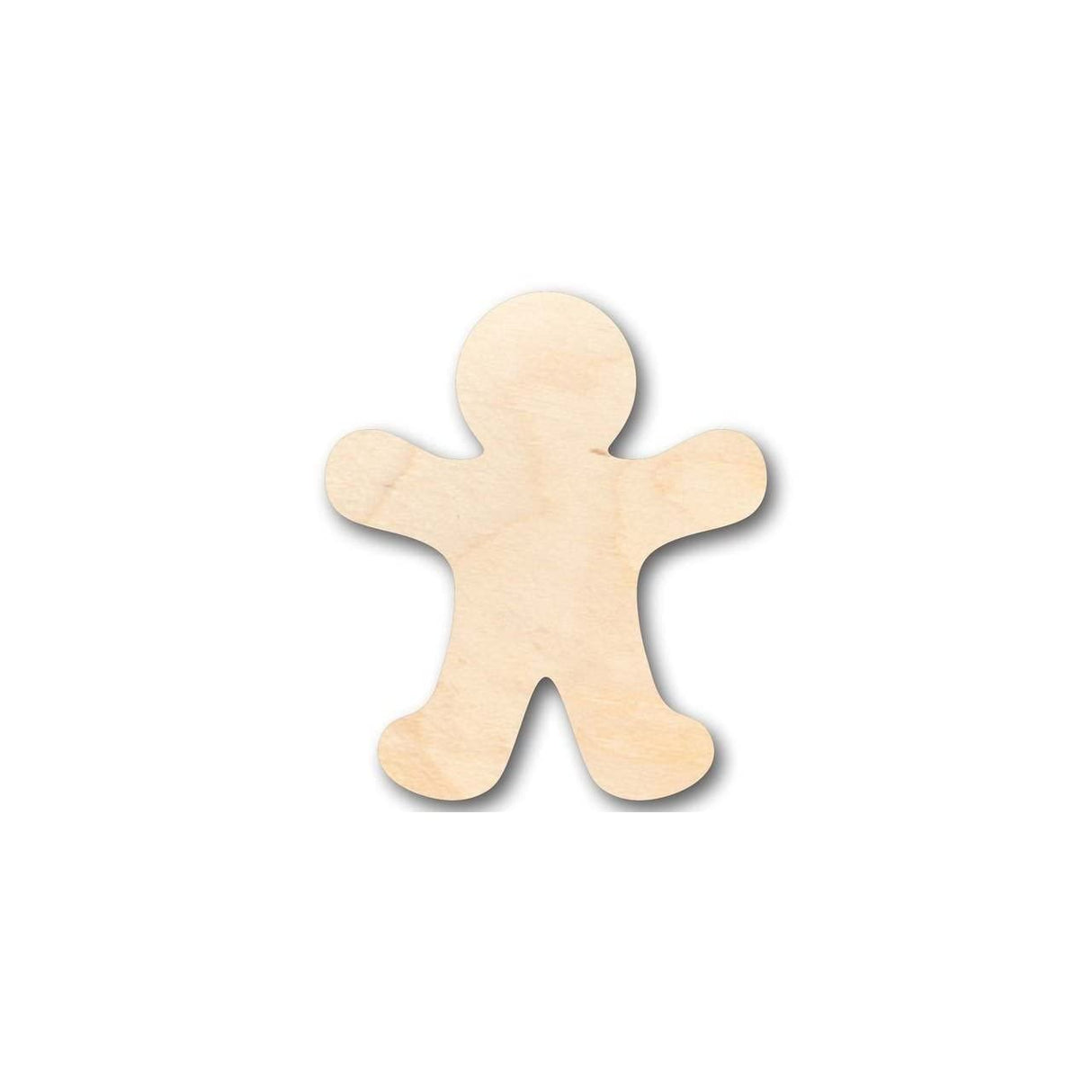 Unfinished Wood Gingerbread Man Shape - Candy - Holiday - Craft - up to 24" DIY 7" / 1/2" 24 Hour Crafts