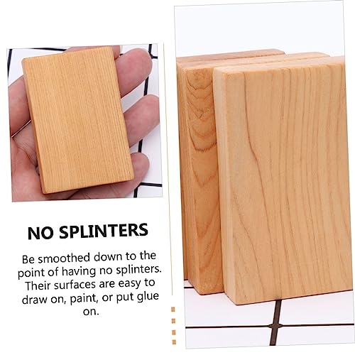 COHEALI 4pcs Carved Wood Block Toy Unfinished Wood Cubes Wood Whittling Kit Basswood Carving Blocks Unfinished Wood Blocks Kid Blocks Kid Craft Small COHEALI