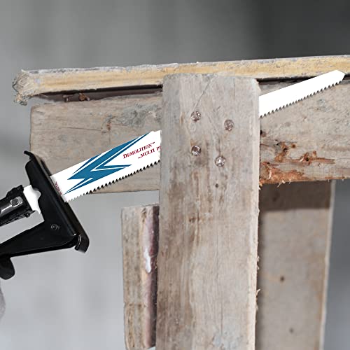 EZARC Reciprocating Saw Blade Bi-Metal Cobalt Sabre Saw Blades for Multi-Purpose 9-Inch 10/14TPI R925DG (5-Pack) EZARC