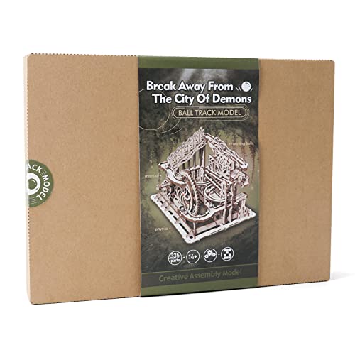 3D Wooden Puzzle Marble Run Kit by OWNONE 1 - DIY Building Set for Adults and Teens (334 Pcs) OWNONE 1