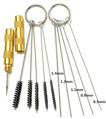 4 Set Airbrush Cleaning Kit Airbrush Cleaning Pot with Air Filter Mat and Holder,Nozzle Cleaning Needle,5pcs Brushes Set,5pcs Dredging Needles Kit Spedertool