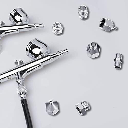 HUBEST Multi-Size Airbrush Adapter Set Air Brush Fitting Connector Kit Airbrush Accessories for Air Compressor, Badger Paasche Aztec Airbrush HUBEST