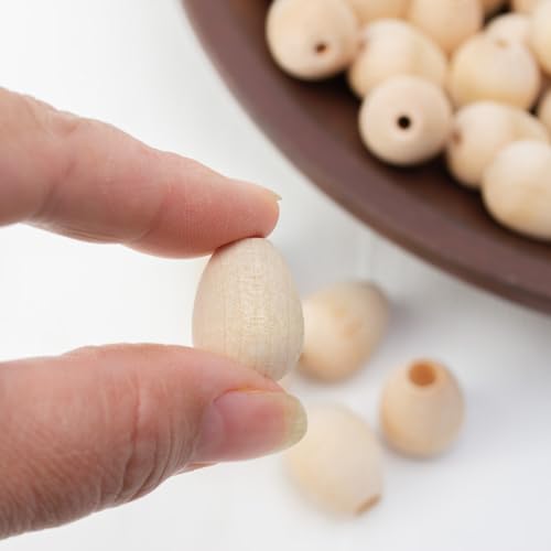 DIY Wooden Egg Shaped Bead Garland Kit by Factory Direct Craft Make Your Own Beaded Garland for Christmas and Easter Decorating - 9 Feet Long Factory Direct Craft