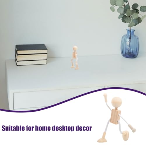 ARTIBETTER Wooden Peg Dolls Unfinished Doll Bodies Paintable Wood Peg Bodies Figures for DIY Arts Crafts Party Favor Gifts 3PCS ARTIBETTER