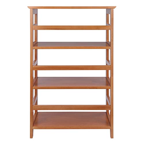Winsome Wood Four-Tier Bookshelf in Honey Finish Winsome