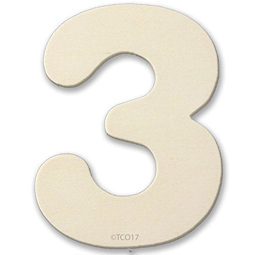4" Wooden Number 4mm Thick About 3-1/4" Wide Number (5) Unfinished Plywood Number The Crafts Outlet