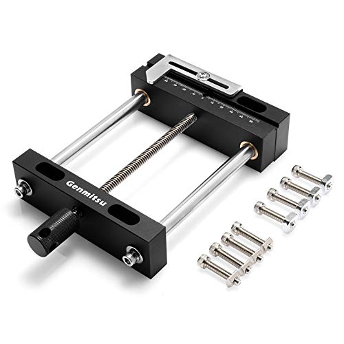 Genmitsu Aluminum Bench Vise Clamp DIY Desktop Worktable Vise Clamp for CNC 3018-PRO/PROVer/PROVer Mach 3/MX3/PROVER XL 4030, 10.2" x 5.5"x 1.6", Genmitsu