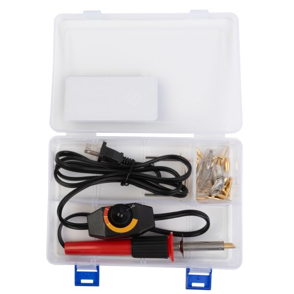 Stalwart 29-Piece 25W Wood Burning Kit with Tips, Red Stalwart