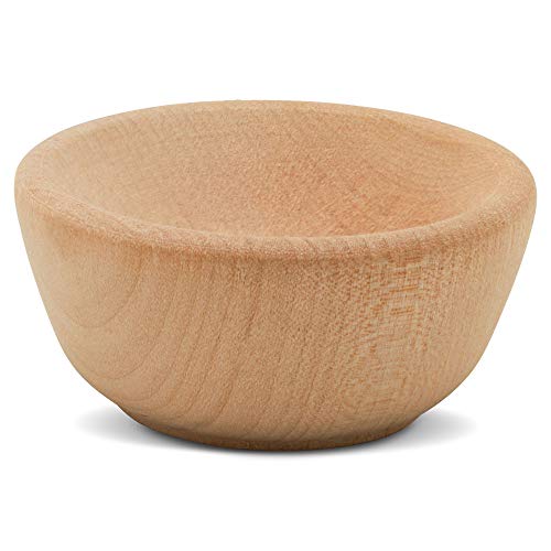 Wooden Craft Bowls Unfinished 2-1/2 inch Set of 12, for Crafts, Sorting, & Artisan Boards | Spice/Nuts/Condiment Bowls, by Woodpeckers Woodpeckers