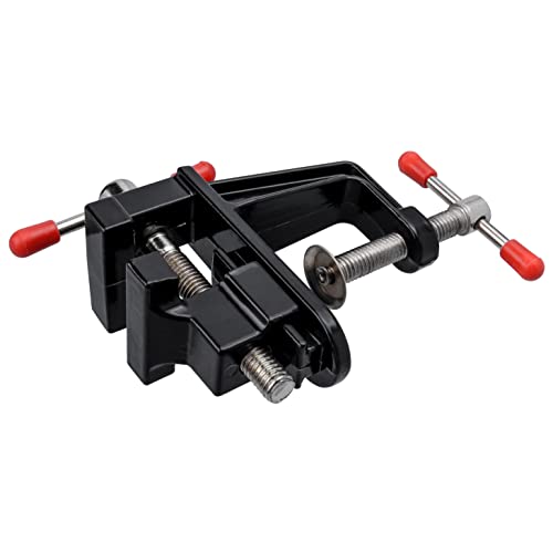 Yakamoz Mini Vise Clamp Small Bench Vice Clamp on Table Vise Drill Press Vice for Wood Craft Carving Jewelry Making DIY Clip on Tool YAKAMOZ