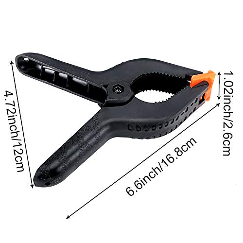 ZOENHOU 6 Inch 22 PCS LONG-Strong Spring Clamp Set, Nylon Plastic Clips Heavy Duty Clamp with Flexible Jaw Pad and Anti-slip Handles for Woodworking ZOENHOU