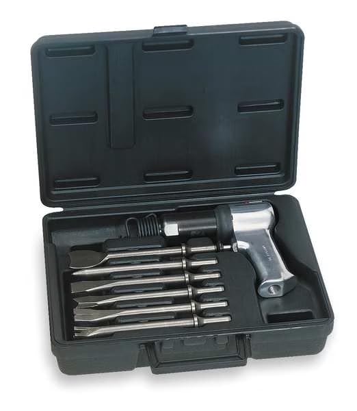 Ingersoll Rand 121-K6 Super Duty Air Hammer Kit, 121/Q Tool Plus 6 PC Chisel Set with Storage Case, Touch Trigger for Max Control, 3000 BPM Ingersoll Rand
