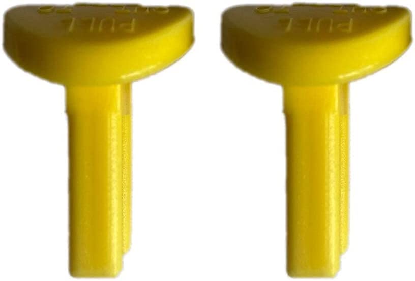 Yellow Safety Switch Key Compatible with Craftsman Radial Arm Jointer Band Drill Sears Table Saw, Sander, Band Saw, Drill Press Parts- Oval auaurly