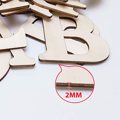 3" Wooden Letters - 78 Pcs Wood Letters for Crafts Unfinished Wood Alphabet for Letter Board/Wall Decor/DIY/Painted/Educational (3 inch) Home Wall wholeshine
