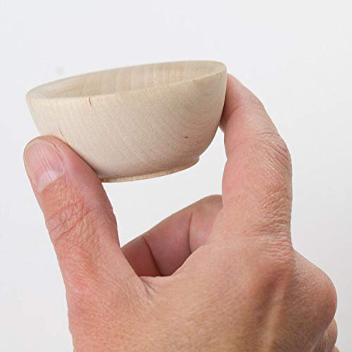 Chica and Jo Set of 50 Small Unfinished Wooden Bowls - Pinch Bowls, Condiment Cups, Salt Cellars (50) Chica and Jo