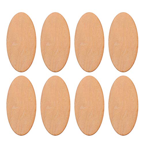 EXCEART Wood Cutout Shapes 20pcs Unfinished Wood Oval Circle Wood Pieces Blank Ornaments Wooden Cutouts for DIY Crafts Painting Engraving Wood DIY EXCEART