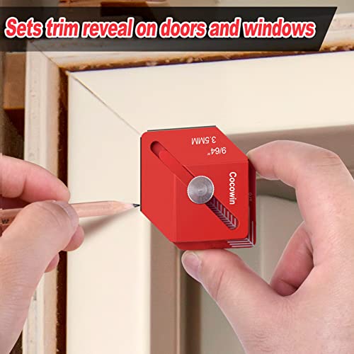 Trim Carpentry Tools Finishing Work Multi-Tool for Measuring and Marking Short Offsets,CNC-Machined Cocowin