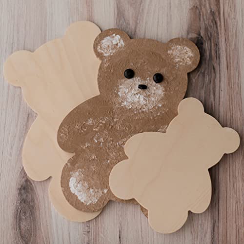 Teddy Bear Wood Cutouts 12 x 9-3/4-inch, Pack of 1 Unfinished Wood Crafts Blank, Wooden Shapes for Crafts & Party Decor, by Woodpeckers Woodpeckers