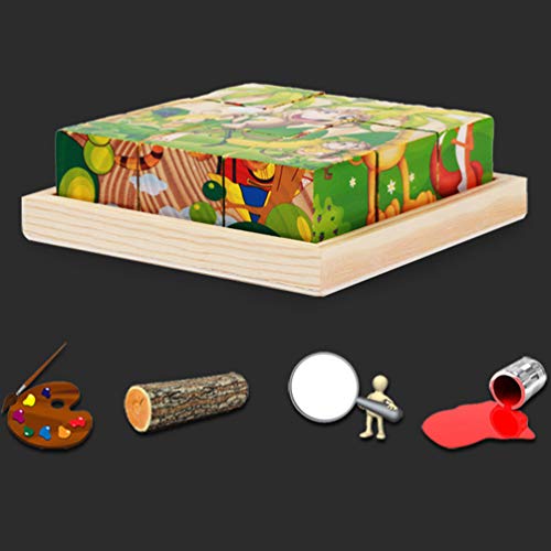 Craft Board 6Pcs Puzzle Blocks Tray, Unfinished Wood Serving Tray for Weddings Home Decor& Craft Projects Art Supply Blank Signs for Crafts1 Homoyoyo