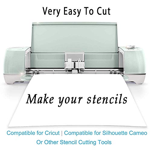 15 Pack 6 Mil Clear Mylar Stencil Sheets, 12" x 24" Blank Stencils, Reusable Template Material, Make Your Own Stencil Compatible Vinyl Cutting EGOSKY