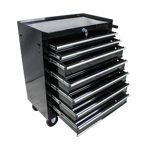 7 Drawer Rolling Tool Chest,Tool Cabinet on Wheels with Locking System,Rolling Tool Box Organizer Tool Case,Multifunctional Tool Cart Mechanic Tool Fulvari