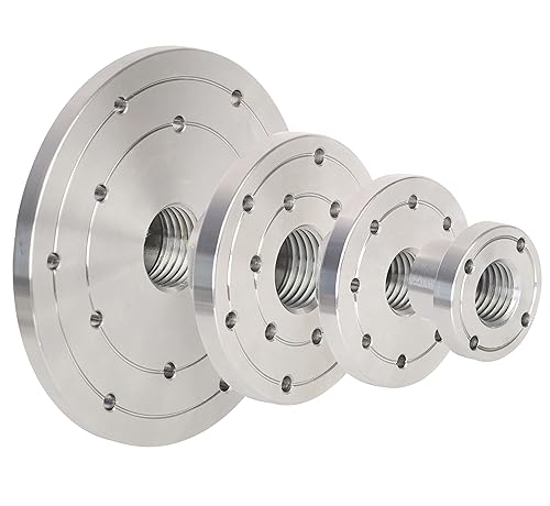 VINWOX 2" Wood Lathe Steel Faceplate, 1”x8TPI Spindle Thread Woodworking Machine Chuck Face Plate VINWOX