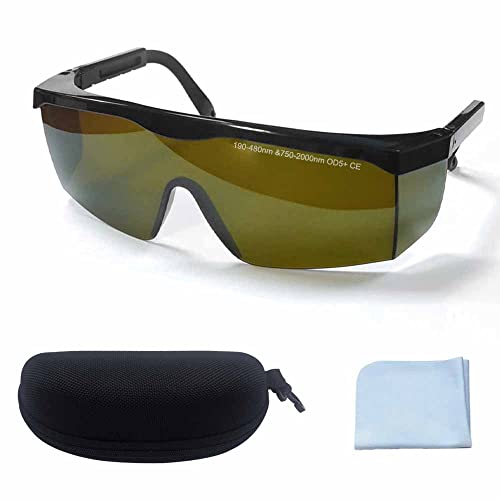 mozeeda Laser Safety Glasses Eye Protection, OD 5+190nm-480nm &750nm-2000nm Wavelength Laser Safety Glasses, Infrared Light for Laser Engraving mozeeda