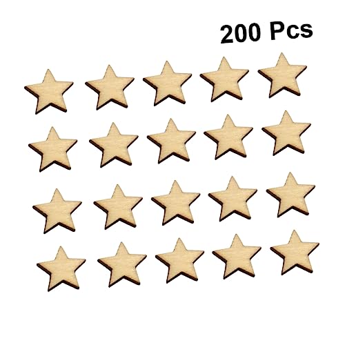 COHEALI Log Discs Log Slices DIY Wood Slices Star Wood Discs Wooden Decorate Blank COHEALI