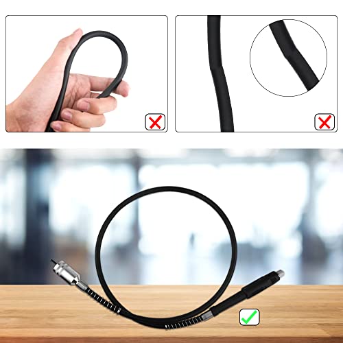 TOVOT 42 Inch Flexible Shaft Rotary Tool with 1/8 Chucks Flexible Rotary Drill Tool TOVOT