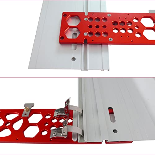 340mm Track Saw Square, 90° Right Angle Circular Saw Guide Rail Electric Circular Saw Track Angle Stop Track Saw Square Accessories Compatible with SYWAN