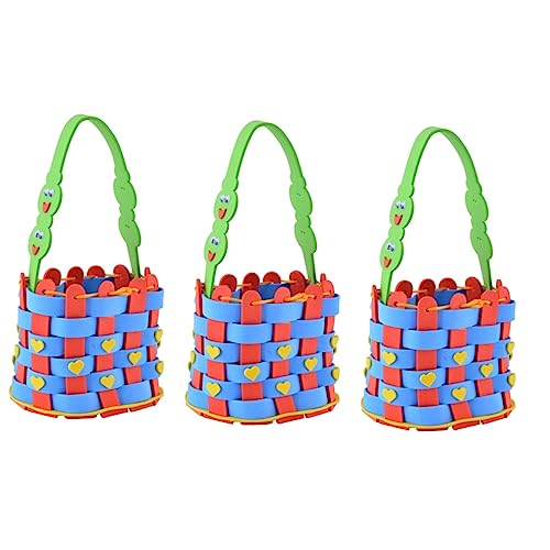 Cabilock 12 Sets Woven Basket DIY Material Kit basket weaving supplies DIY Bag weaving supplies Kids Crafts Candy Basket Weaving Kit basket making Cabilock