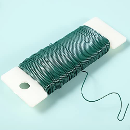 Pengxiaomei Floral Arrangement Kit, Floral Tape and Floral Wire with Cutter,Green Floral Tape 22 Guage Floral Stem Wire 26 Gauge Green Floral Wire Pengxiaomei