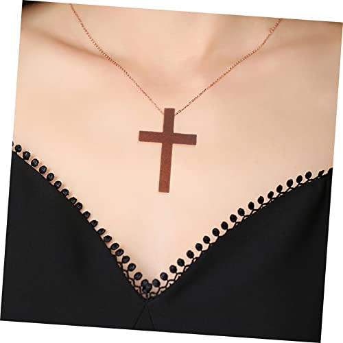 STOBOK 20pcs Cross Diy Pendant Jewelry Cross Charm Jesus Cross Figurine Wood Cross Embellishment Unfinished Wood Cross Unfinished Wood Charms STOBOK