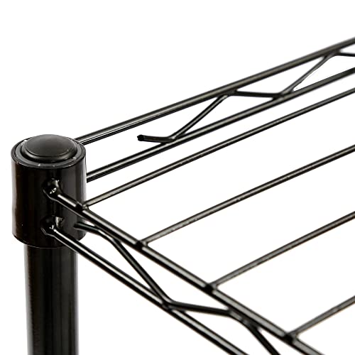 HOMEFORT 6-Tier Wire Shelving, 6 Shelves Unit Metal Storage Rack, Durable Organizer, Perfect for Pantry Closet Kitchen Laundry Organization (Black) HOMEFORT