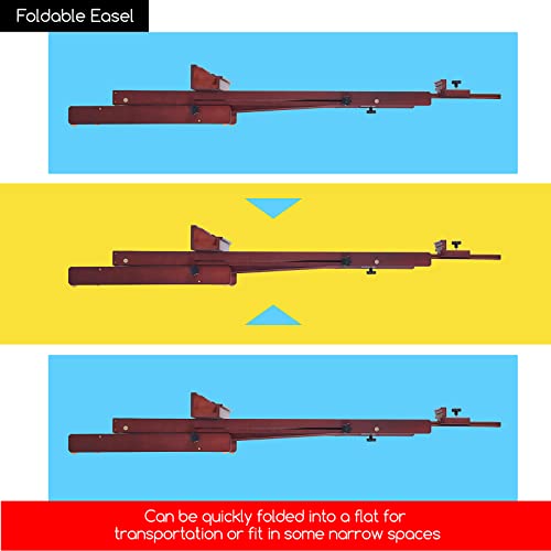 MEEDEN Art Painting Easel, Beech Wood Studio Easel 53" to 91"H, Holds Canvas to 78", Large Professional H-Frame Easel Stand with Storage Tray, MEEDEN