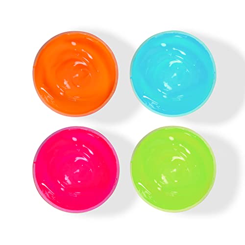 Speedball Fabric Screen Printing Ink Set, 4oz Fluorescent Colors: Hot Pink, Lime Green, Orange & Blue Speedball