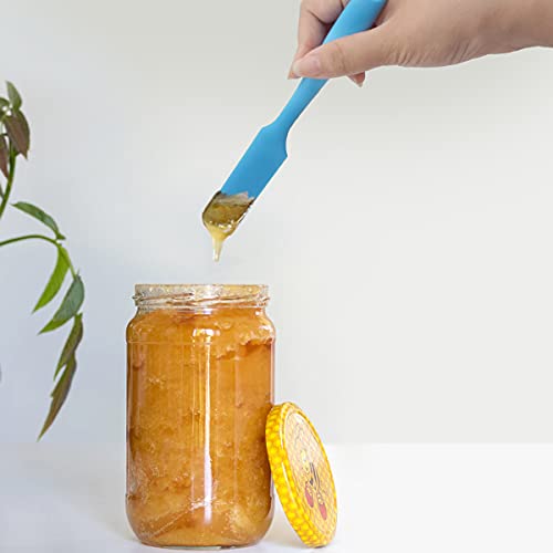 LAM Silicone Stir Sticks Kit, 2 PCS Silicone Resin Popsicle Sticks & 2 PCS Silicone Spatula Scraper for Mixing Resin, Wax, Paint, Epoxy, DIY Crafts, LAM